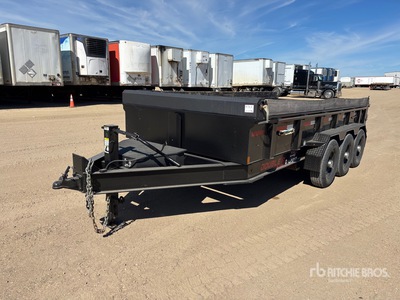 2022 Double A LP217-16 16 ft Tri/A Dump Utility Trailer