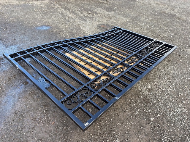 Quantity of (2) 3 m x 2.3 m Steel Bi-Parting Driveway Gate (Unused) Quantity of (2) 3 m x 2.3 m Steel Bi-Parting Driveway Gate (Unused)