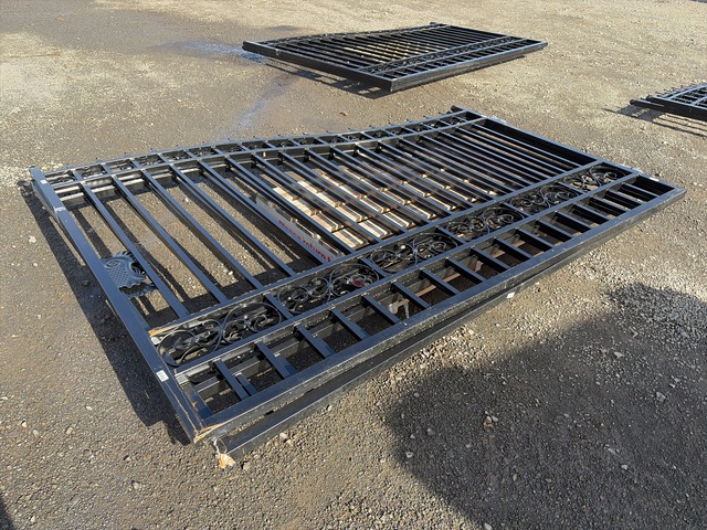 Quantity of (2) 3 m x 2.3 m Steel Bi-Parting Driveway Gate (Unused) Quantity of (2) 3 m x 2.3 m Steel Bi-Parting Driveway Gate (Unused)