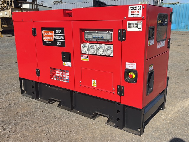 2025 EXEQ 25-1 25 kVA Skid-Mounted Generator Set (Unused)