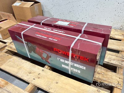 Quantity of (2) 2026 Powertek PT8810 1 in Air Clé à Chocs (Unused)