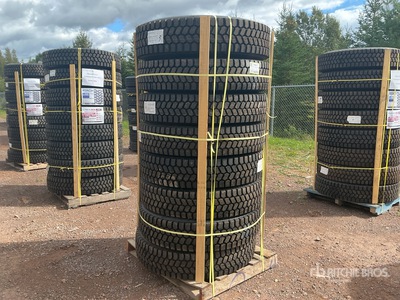 Quantity of (8) 11R22.5 Snow Traction Retread Tires (Unused)