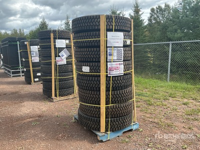 Quantity of (8) 11R22.5 Snow Traction Retread Tires (Unused)