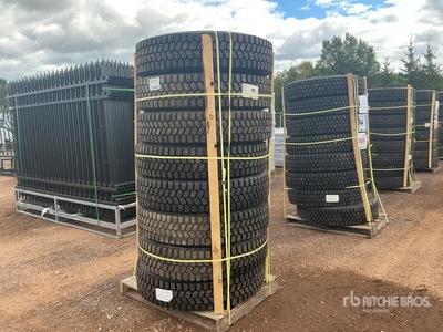 Quantity of (8) 11R22.5 Snow Traction Retread Tires (Unused)