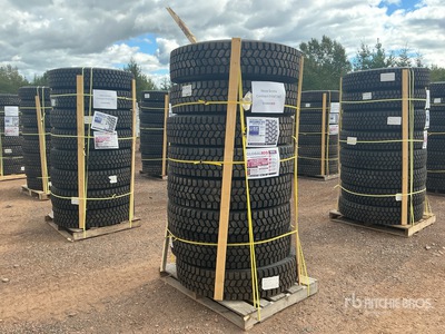 Quantity of (8) 11R22.5 Snow Traction Retread Tires (Unused)