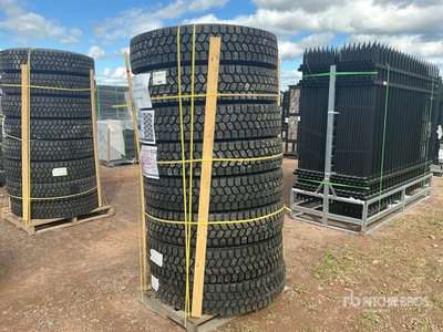 Quantity of (8) 11R22.5 Snow Traction Retread Tires (Unused)