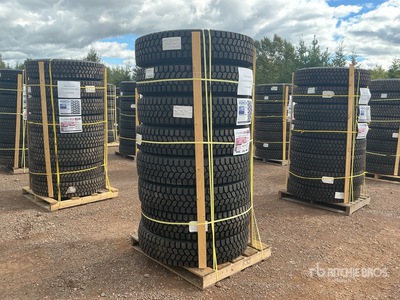 Quantity of (8) 11R22.5 Snow Traction Retread Tires (Unused)