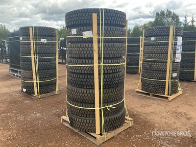 Quantity of (8) 11R22.5 Snow Traction Retread Tires (Unused)