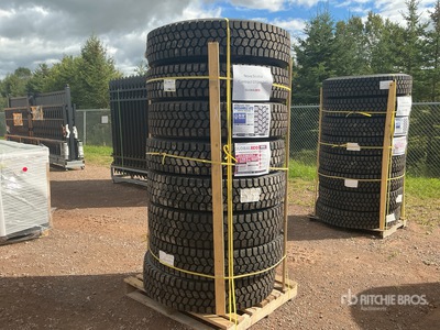 Quantity of (8) 11R22.5 Snow Traction Retread Tires (Unused)