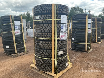 Quantity of (8) 11R22.5 Snow Traction Retread Tires (Unused)