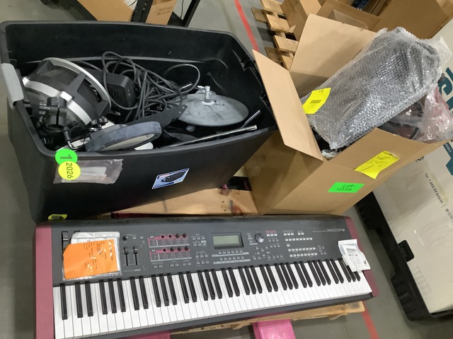 (1) Keyboard, (1) Drum Set & (1) Unassembled Office Chair