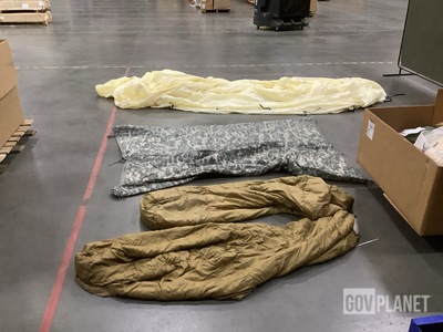 (2) Sleeping Bags, (9) Wet Weather Poncho Liners & Assorted Items