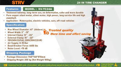 2026 STARVOX SV-TC24A 24 in Démonte-pneus (Unused)