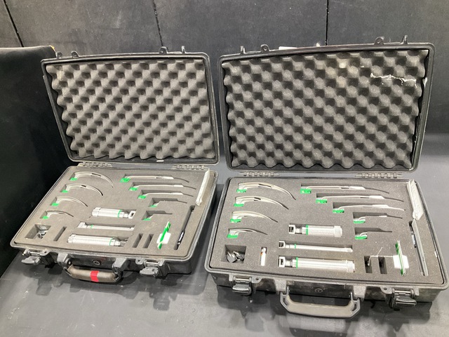 (2) Welch Allyn MIL-5062 Laryngoscope Kits (2) Welch Allyn MIL-5062 Laryngoscope Kits