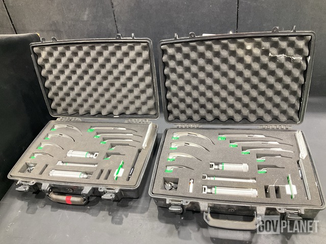 (2) Welch Allyn MIL-5062 Laryngoscope Kits