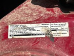 Engine with Emission Certification Label