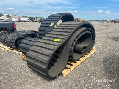 Quantity of (2) 750X150X88 (29 inches) Rubber Tracks (Unused)