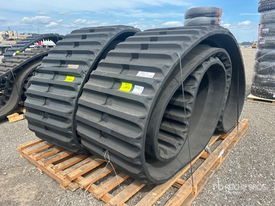 Quantity of (2) 900X150X74 (34 inches) Rubber Tracks (Unused)