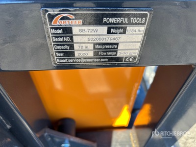 2026 ARTEER SB-72W 72 in Skid Steer Screening Bucket (Unused)