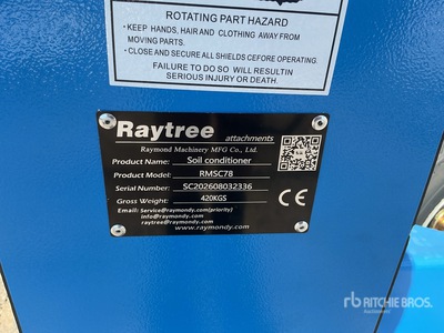 2026 Raytree RMSC78 78 in Skid Steer Power Rake (Unused)