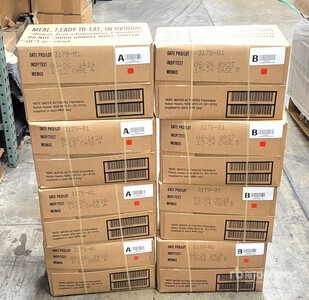 (8) Cases of Genuine U.S. G.I. Military MRE'S (Meals ready to Eat) 6/26