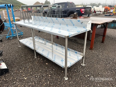 2 ft 6 inches x 8 ft x 3 ft 6 inches Stainless Steel طاولة