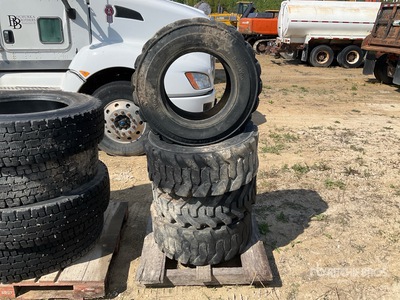 Quantity of (4) Super Wall 12-16.5 Skid Steer Tires