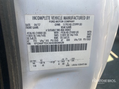 2017 Ford F-750 4x2 S/A Dump Truck