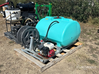 Fire Fighting Tank, Hose & Pump on Skid
