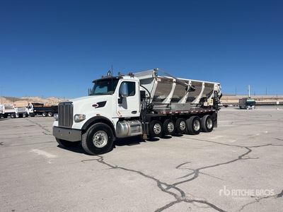 2021 CAS FB22 Fat Boy on 2022 Peterbilt 567 12x4 Stone Spreader Truck