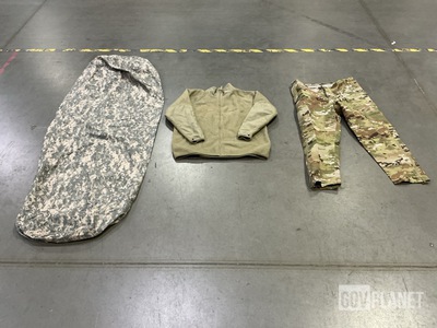 (2) Pairs of Trousers, (2) Cold Weather Shirts, (1) Bivy Cover & Assorted Items