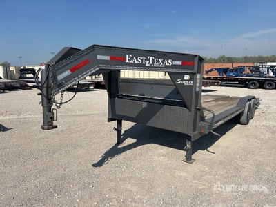 2024 East Texas Trailers 24 ft T/A Gooseneck Remorque pour équipement