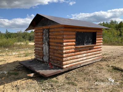 11 ft x 9 ft Skid-Mounted Steel Log Cabin