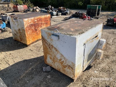 Quantity of (2) Steel Safe Storage Lockable Bins