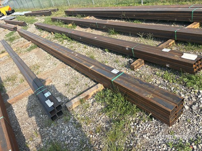Quantity of (8) 2025 Kit Containers Steel 24 ft x 4 in x 2 in Pipe