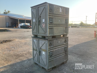 (2) Plastics Research 102440-101 Pallet Containers