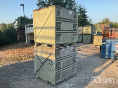 (2) Plastics Research 102440-101 Pallet Containers