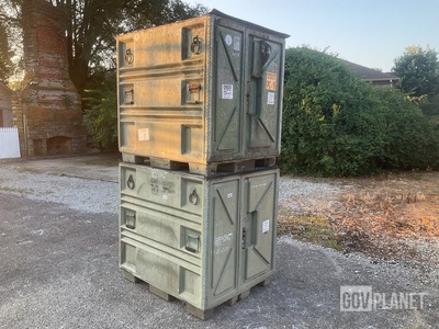 (2) Plastics Research 102440-101 Pallet Containers