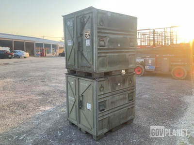 (2) Plastics Research 102440-101 Pallet Containers