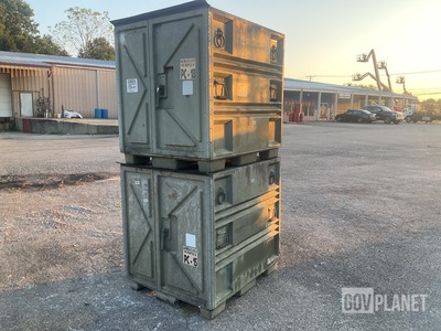 (2) Plastics Research 102440-101 Pallet Containers
