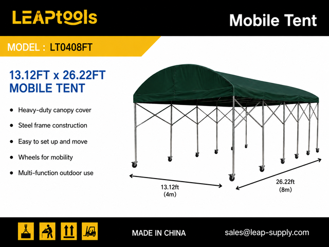 2026 LEAPtools LT0408FT 8 m x 4 m Mobile Tent (Unused)