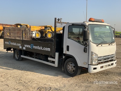 2010 Isuzu NPR75 4x2 Flatbed Truck