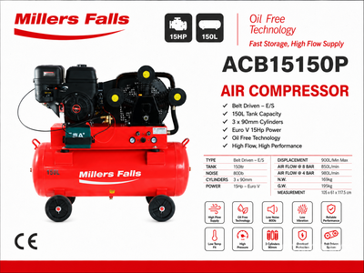 Multiquip ACB15150P Mobile 150 L Air Compressor (Unused)