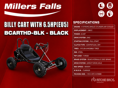 Multiquip BCARTHD-BLK 6.5 hp Billycart (Unused)
