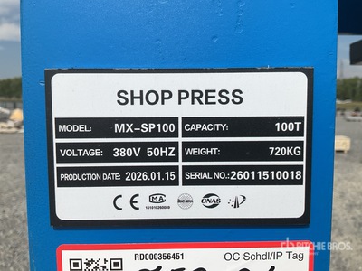 2026 100TON HEAVY-DUTY Hydraulic Shop Press (Unused)