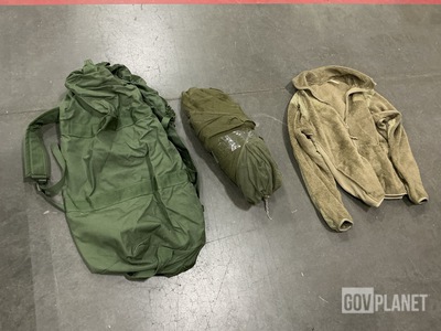 (45) Jackets, (16) Duffel Bags, (4) Insect Protectors & Assorted Items