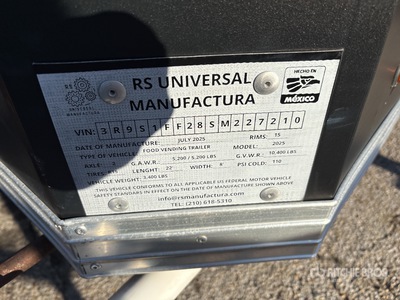 2025 RS Universal Food Concession Trailer