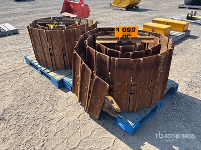 Quantity of (2) Steel Tracks - Fits John Deere 550k