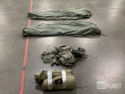 (18) Sleeping Bags, (8) ICS Shelters, (1) Vest & Assorted Items