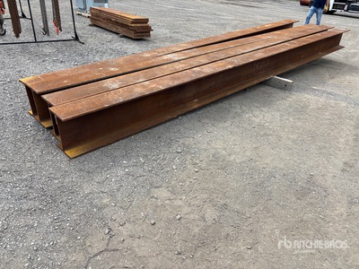 Quantity of (4) 20 ft Steel Beams